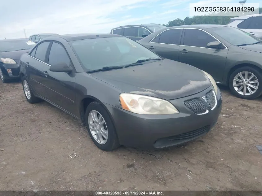 1G2ZG558364184290 2006 Pontiac G6 Se1