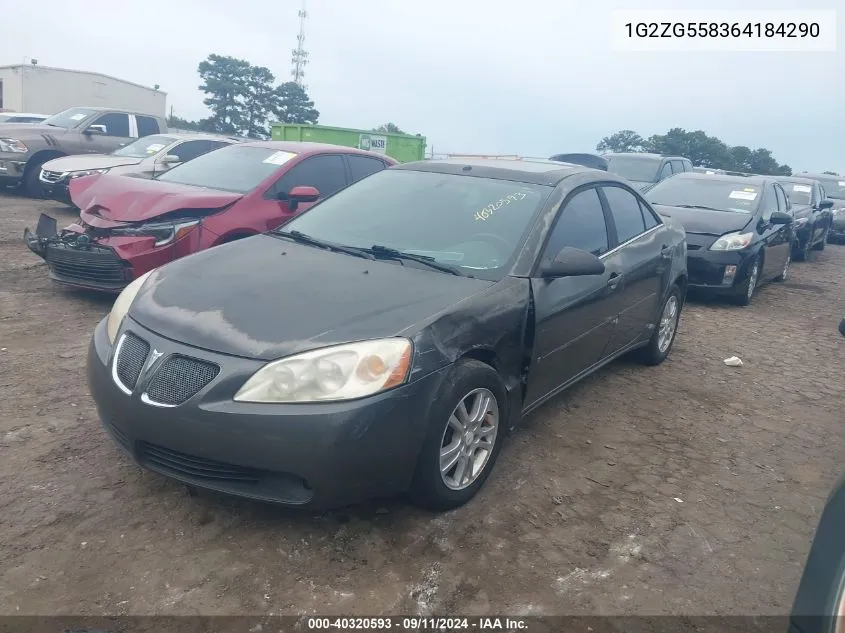 1G2ZG558364184290 2006 Pontiac G6 Se1