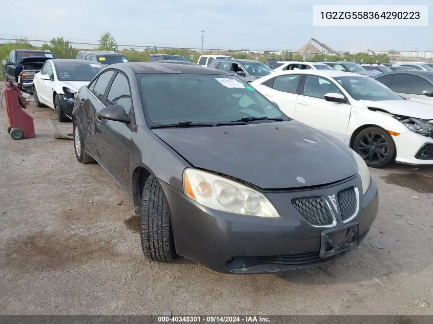 2006 Pontiac G6 VIN: 1G2ZG558364290223 Lot: 40345301