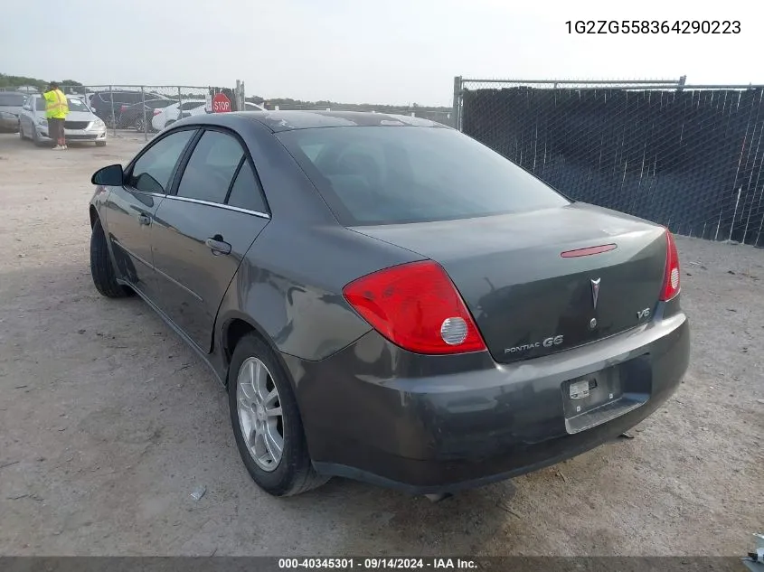 2006 Pontiac G6 VIN: 1G2ZG558364290223 Lot: 40345301