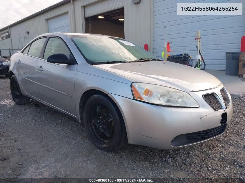 2006 Pontiac G6 Gt VIN: 1G2ZH558064255264 Lot: 40360188