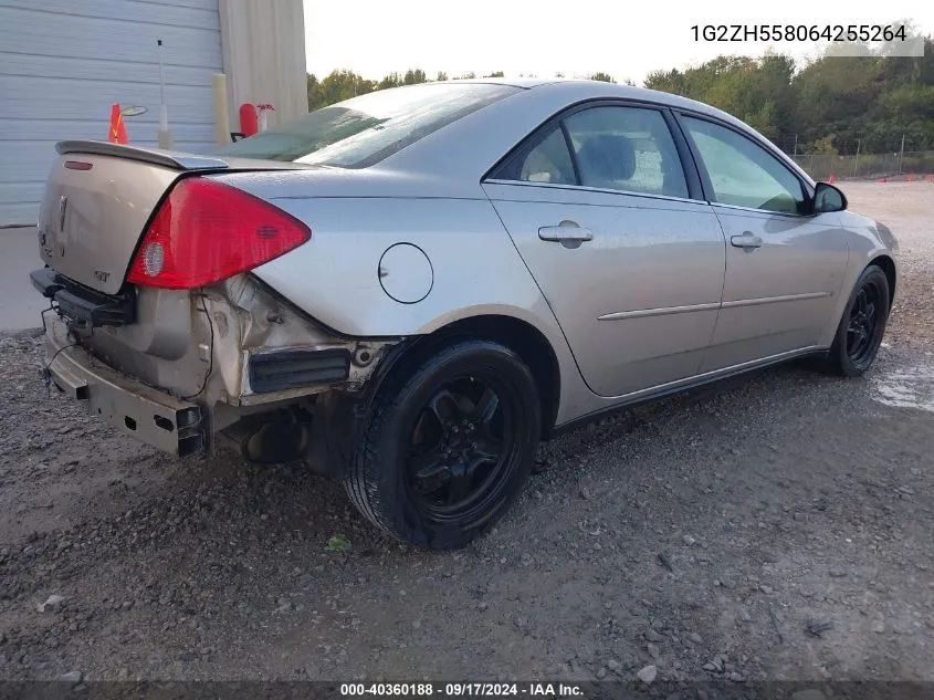 2006 Pontiac G6 Gt VIN: 1G2ZH558064255264 Lot: 40360188