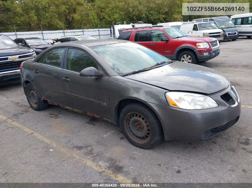 2006 Pontiac G6 VIN: 1G2ZF55B664269140 Lot: 40368420