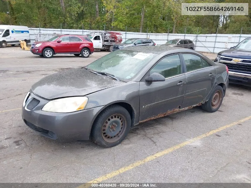 2006 Pontiac G6 VIN: 1G2ZF55B664269140 Lot: 40368420