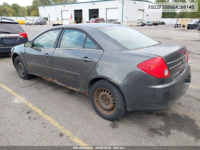 2006 Pontiac G6 VIN: 1G2ZF55B664269140 Lot: 40368420