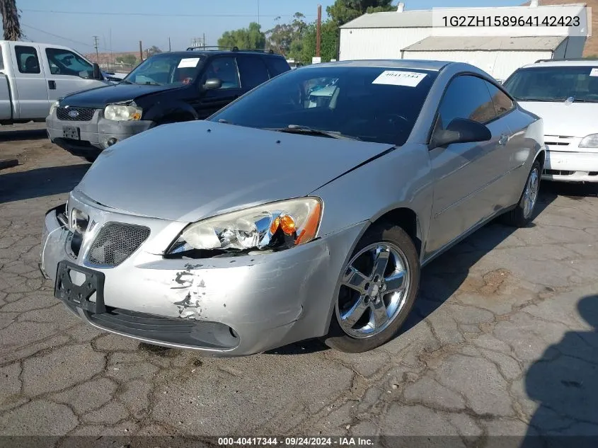 2006 Pontiac G6 Gt VIN: 1G2ZH158964142423 Lot: 40417344