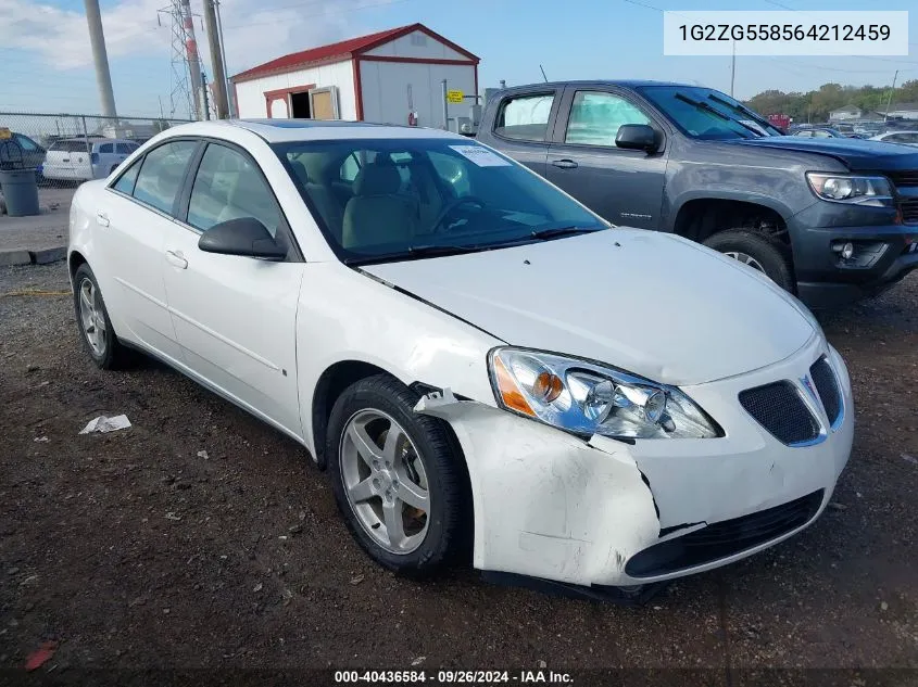 2006 Pontiac G6 Se1 VIN: 1G2ZG558564212459 Lot: 40436584