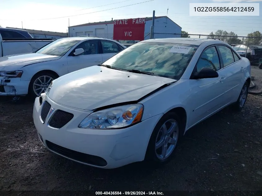 2006 Pontiac G6 Se1 VIN: 1G2ZG558564212459 Lot: 40436584