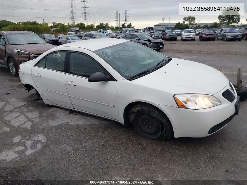 2006 Pontiac G6 VIN: 1G2ZG558964119475 Lot: 40437574