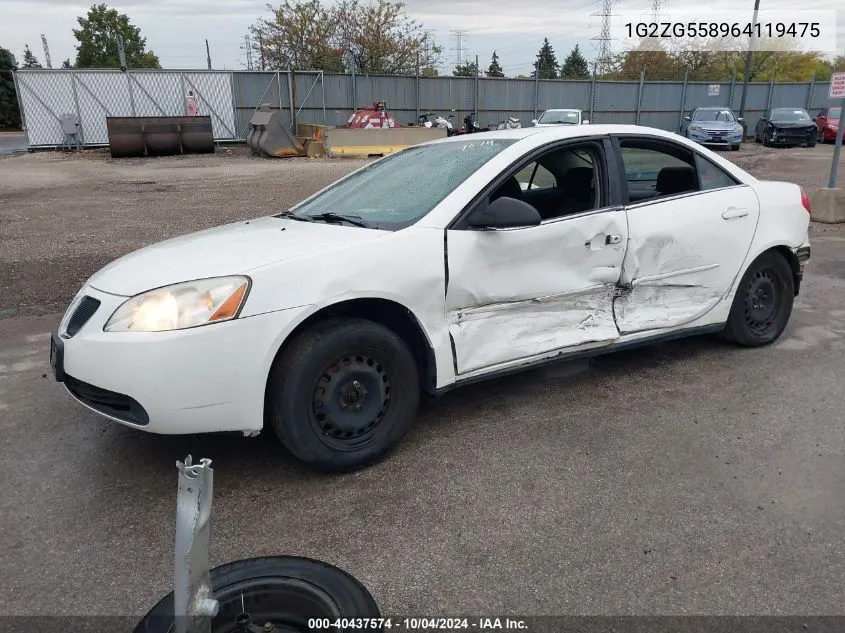 2006 Pontiac G6 VIN: 1G2ZG558964119475 Lot: 40437574