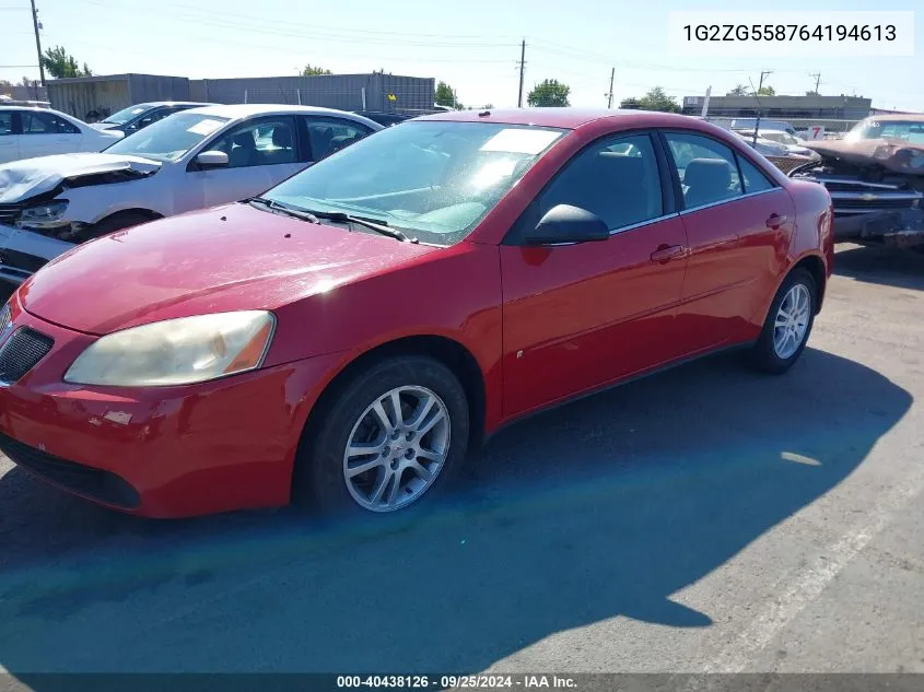 1G2ZG558764194613 2006 Pontiac G6