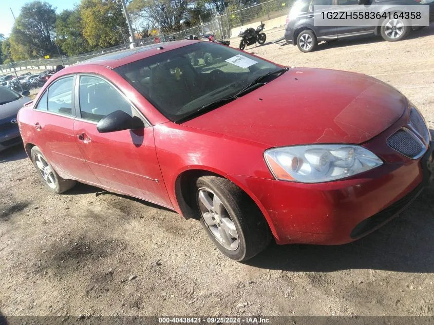 2006 Pontiac G6 Gt VIN: 1G2ZH558364164358 Lot: 40438421