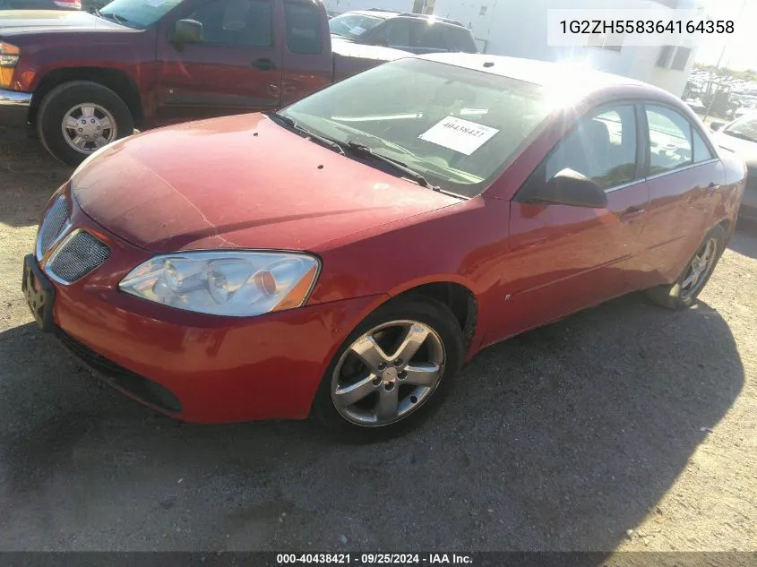 2006 Pontiac G6 Gt VIN: 1G2ZH558364164358 Lot: 40438421