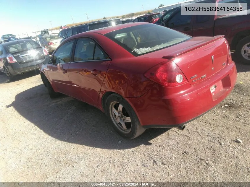 2006 Pontiac G6 Gt VIN: 1G2ZH558364164358 Lot: 40438421