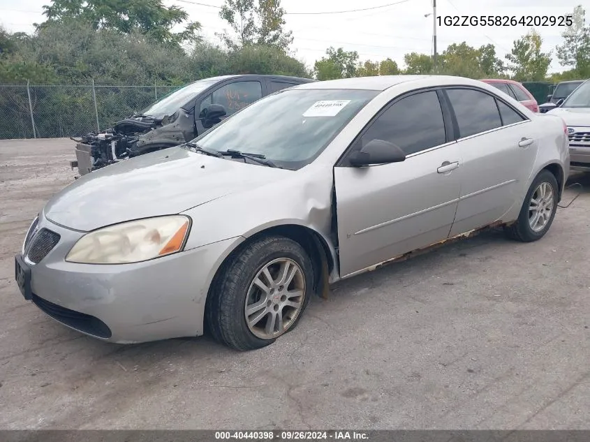 2006 Pontiac G6 VIN: 1G2ZG558264202925 Lot: 40440398