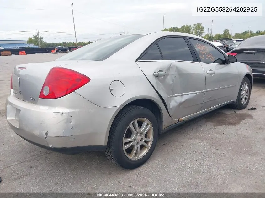 2006 Pontiac G6 VIN: 1G2ZG558264202925 Lot: 40440398