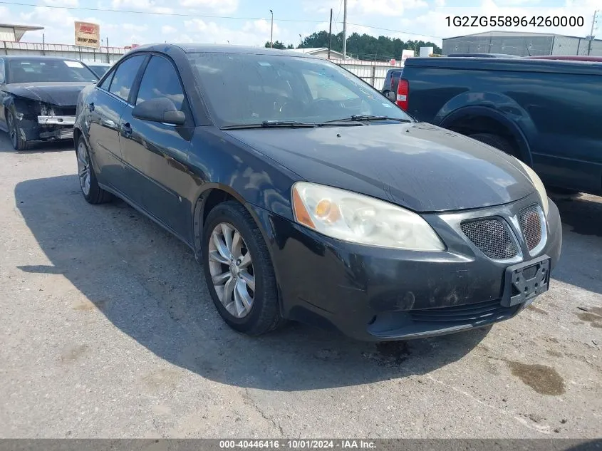 2006 Pontiac G6 VIN: 1G2ZG558964260000 Lot: 40446416