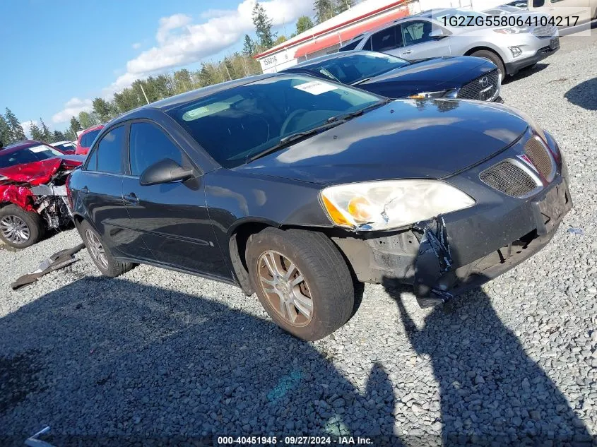 2006 Pontiac G6 VIN: 1G2ZG558064104217 Lot: 40451945