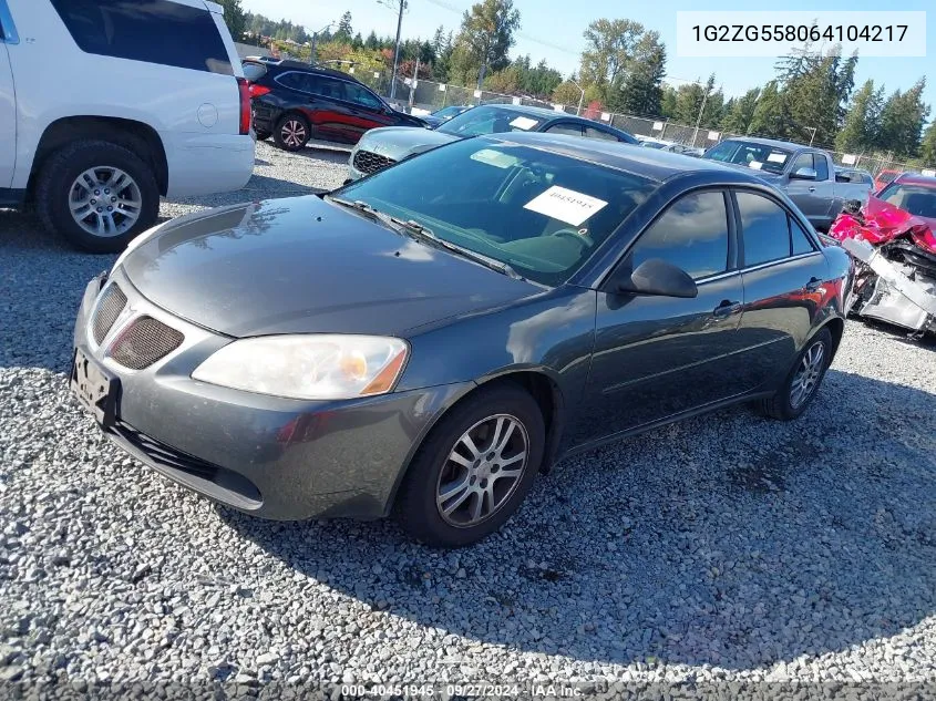 2006 Pontiac G6 VIN: 1G2ZG558064104217 Lot: 40451945