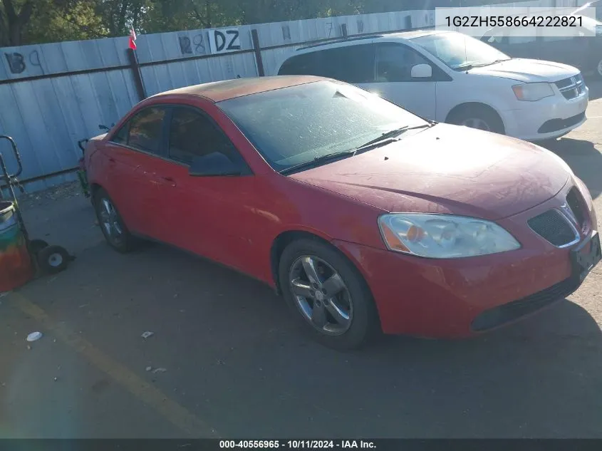 2006 Pontiac G6 Gt VIN: 1G2ZH558664222821 Lot: 40556965