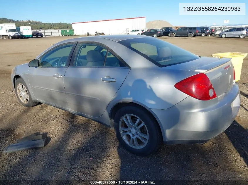 2006 Pontiac G6 VIN: 1G2ZG558264230983 Lot: 40577550