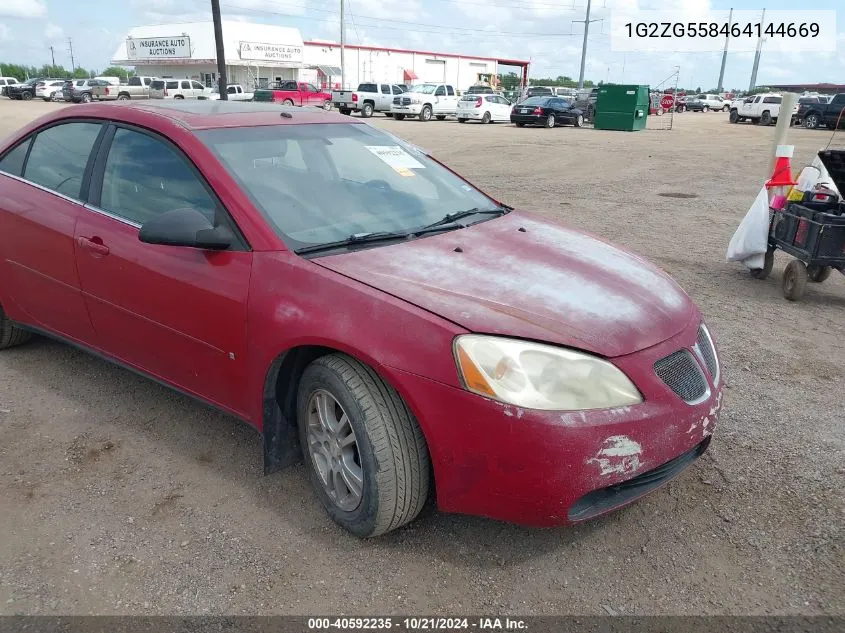 2006 Pontiac G6 Se1 VIN: 1G2ZG558464144669 Lot: 40592235