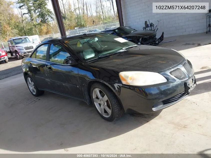 2006 Pontiac G6 Gtp VIN: 1G2ZM571X64207248 Lot: 40607393