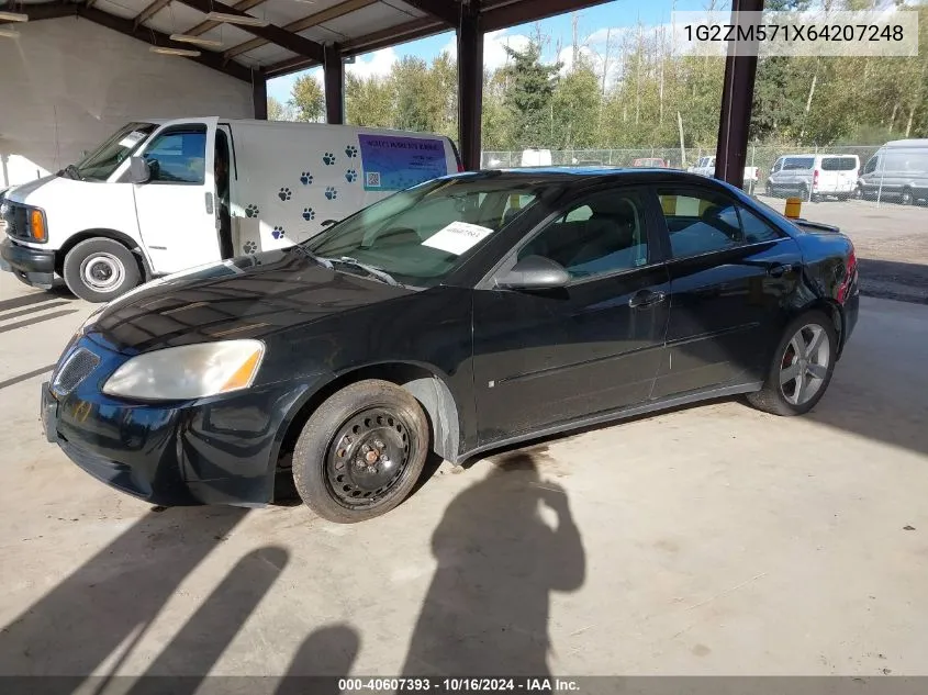 2006 Pontiac G6 Gtp VIN: 1G2ZM571X64207248 Lot: 40607393