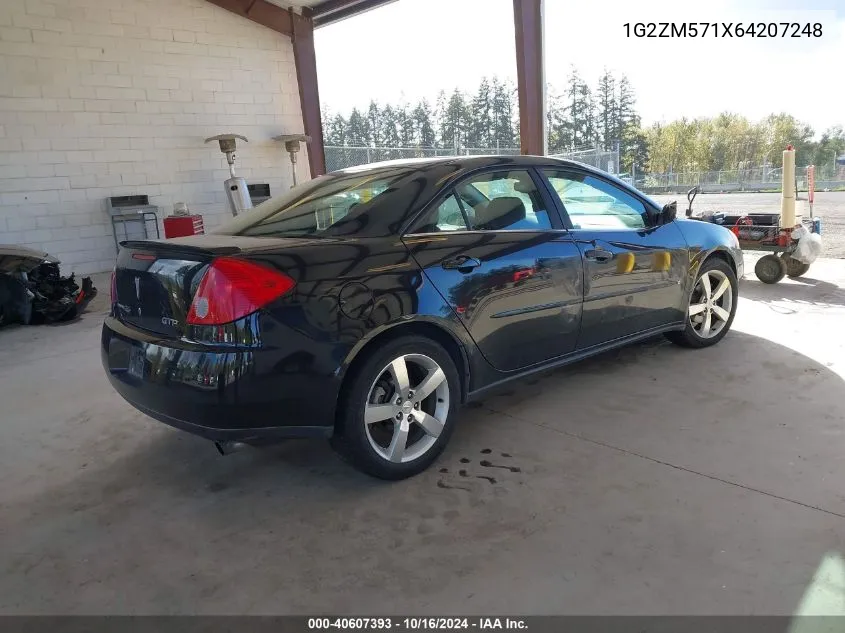 2006 Pontiac G6 Gtp VIN: 1G2ZM571X64207248 Lot: 40607393