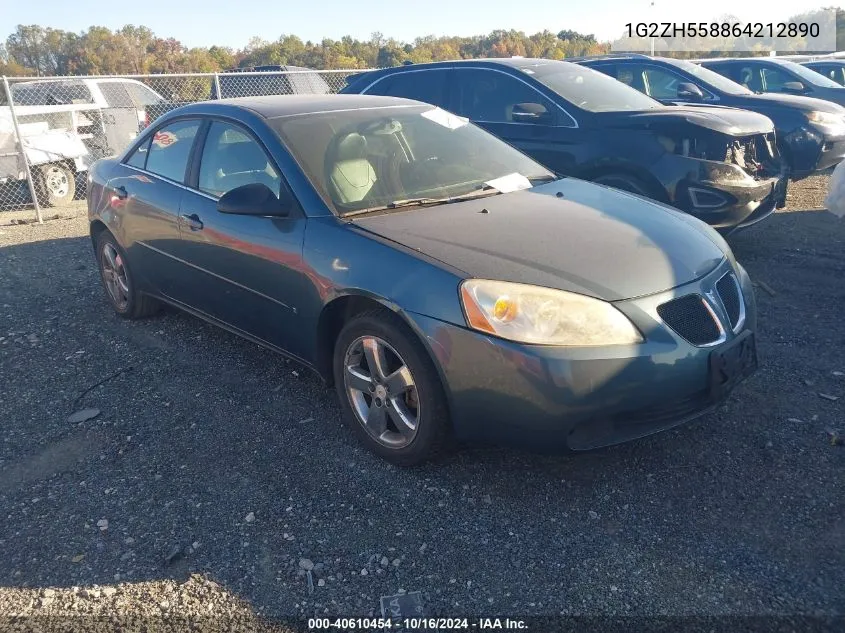 2006 Pontiac G6 Gt VIN: 1G2ZH558864212890 Lot: 40610454