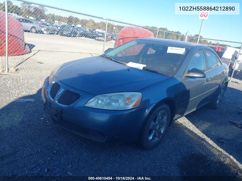 2006 Pontiac G6 Gt VIN: 1G2ZH558864212890 Lot: 40610454