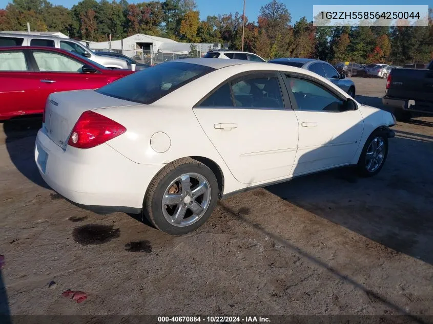 2006 Pontiac G6 Gt VIN: 1G2ZH558564250044 Lot: 40670884