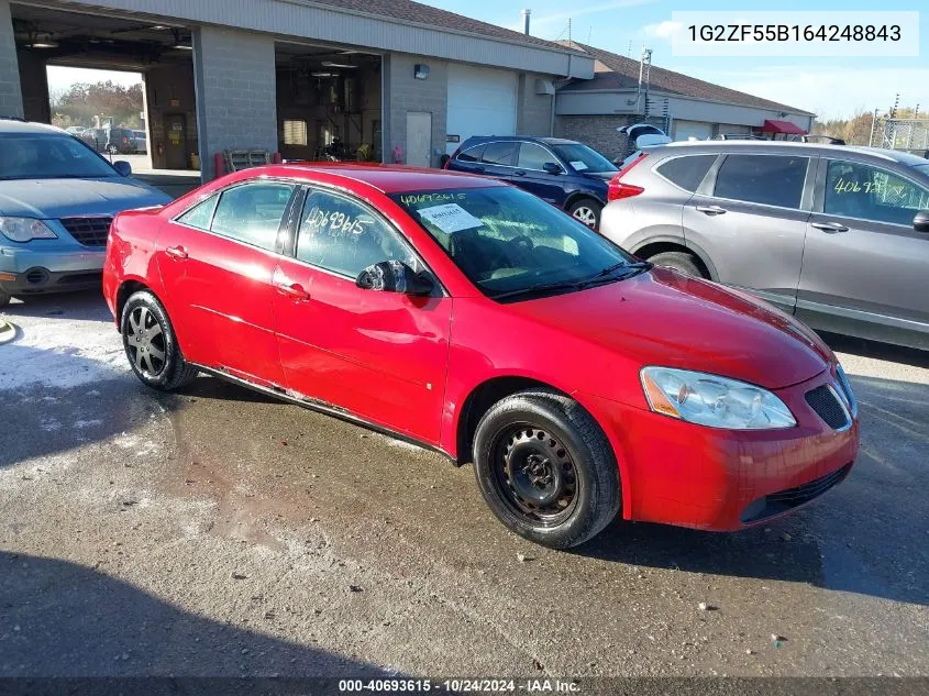 2006 Pontiac G6 VIN: 1G2ZF55B164248843 Lot: 40693615