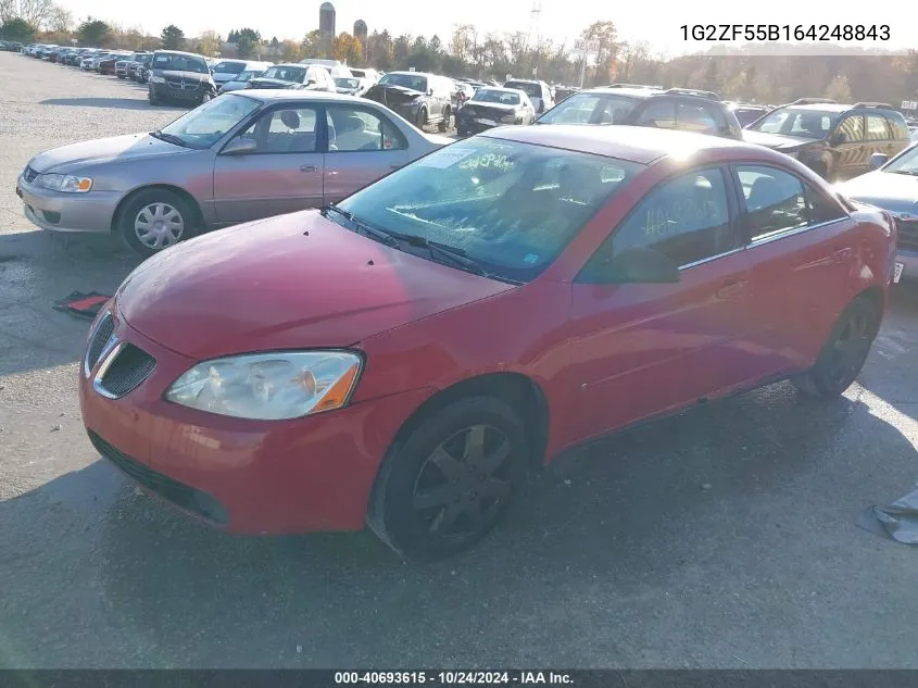 2006 Pontiac G6 VIN: 1G2ZF55B164248843 Lot: 40693615