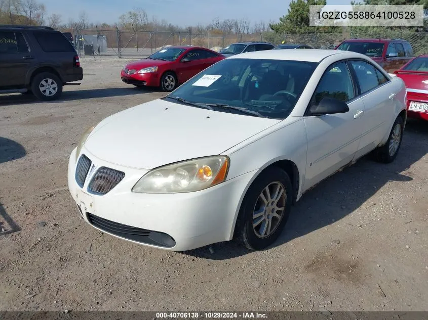 2006 Pontiac G6 VIN: 1G2ZG558864100528 Lot: 40706138