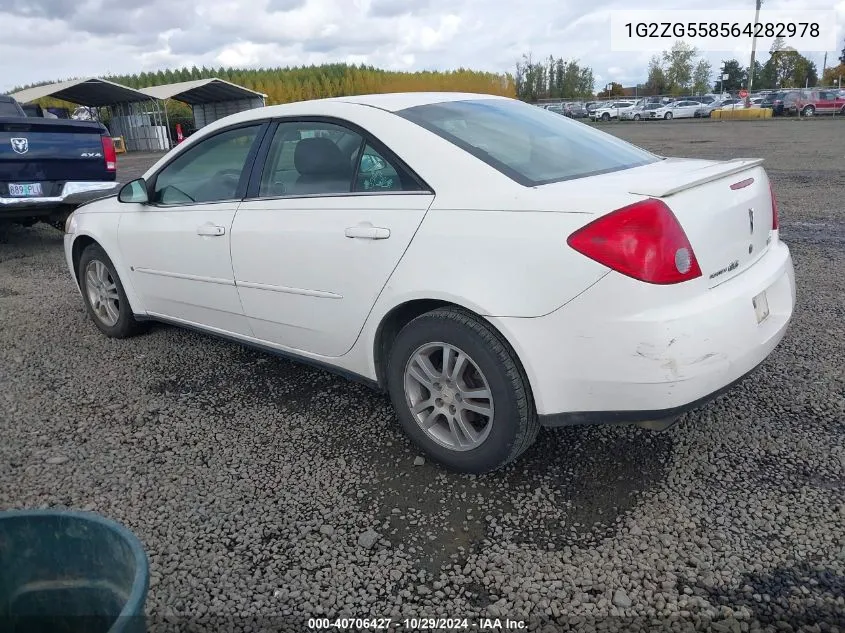 2006 Pontiac G6 VIN: 1G2ZG558564282978 Lot: 40706427