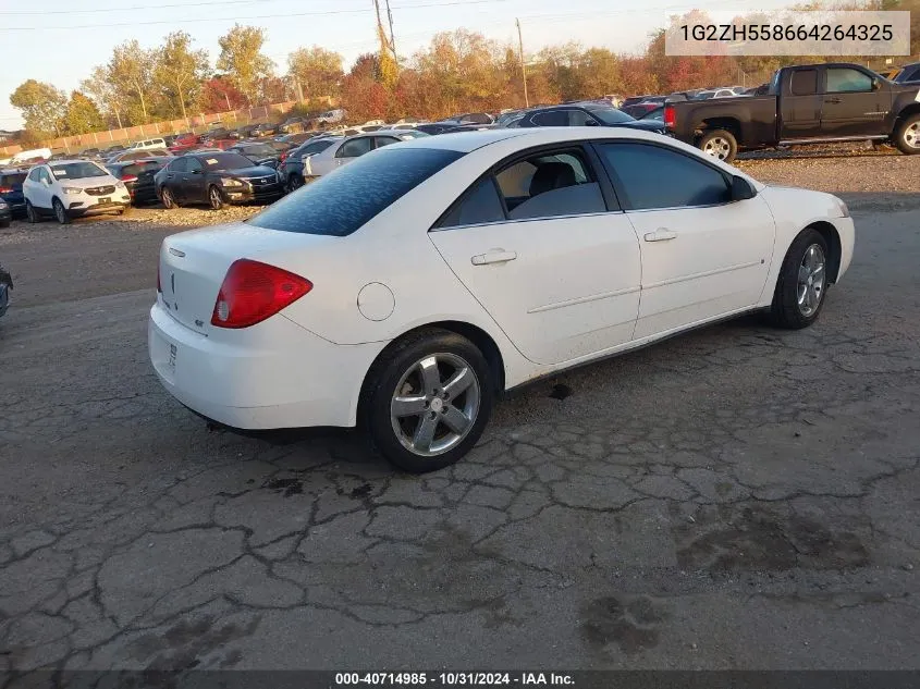 2006 Pontiac G6 Gt VIN: 1G2ZH558664264325 Lot: 40714985