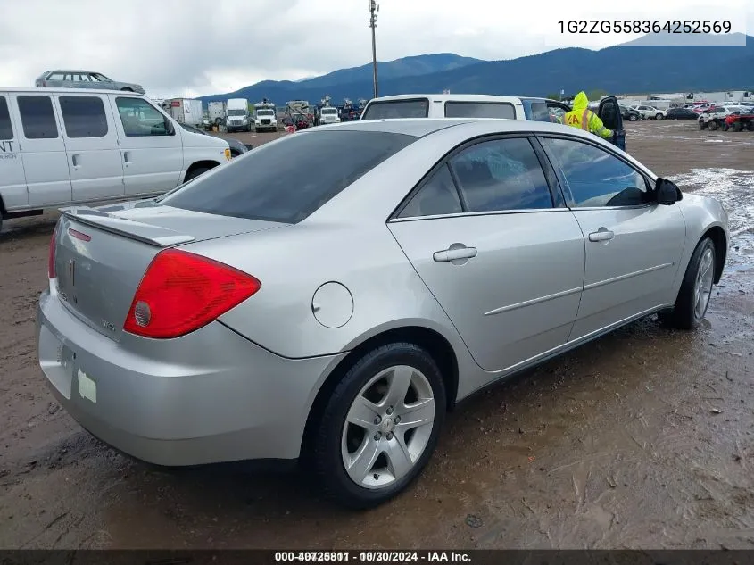 2006 Pontiac G6 VIN: 1G2ZG558364252569 Lot: 40725811