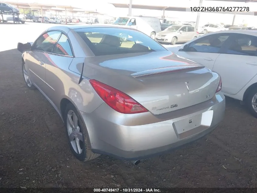 1G2ZH368764277278 2006 Pontiac G6 Gt