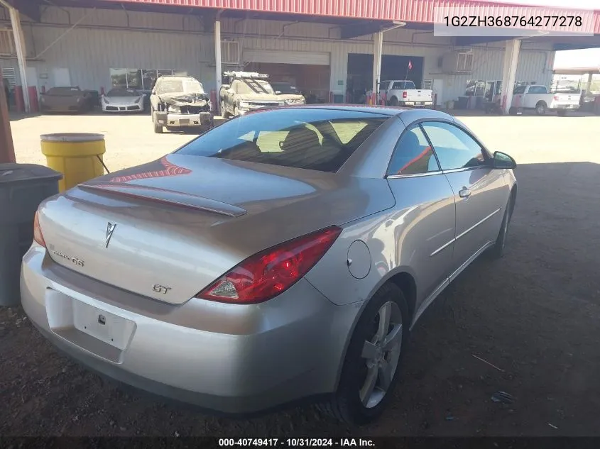 1G2ZH368764277278 2006 Pontiac G6 Gt