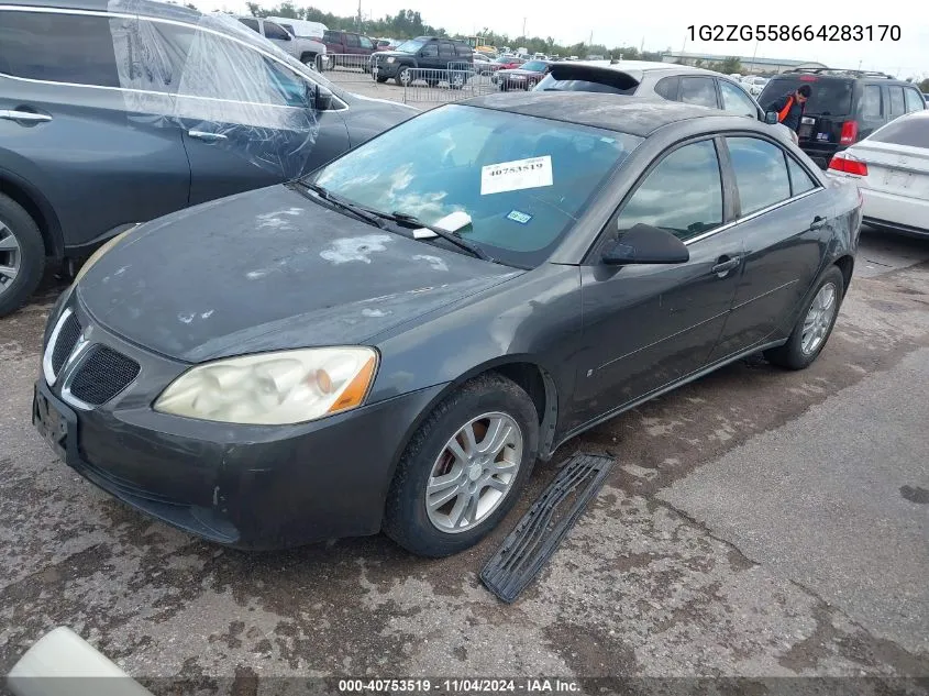 2006 Pontiac G6 Se1 VIN: 1G2ZG558664283170 Lot: 40753519