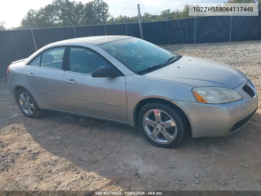 2006 Pontiac G6 Gt VIN: 1G2ZH558064117448 Lot: 40774333