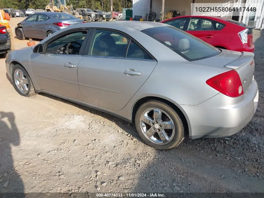 2006 Pontiac G6 Gt VIN: 1G2ZH558064117448 Lot: 40774333