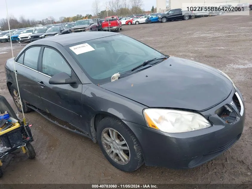 2006 Pontiac G6 VIN: 1G2ZF55B864262061 Lot: 40783060