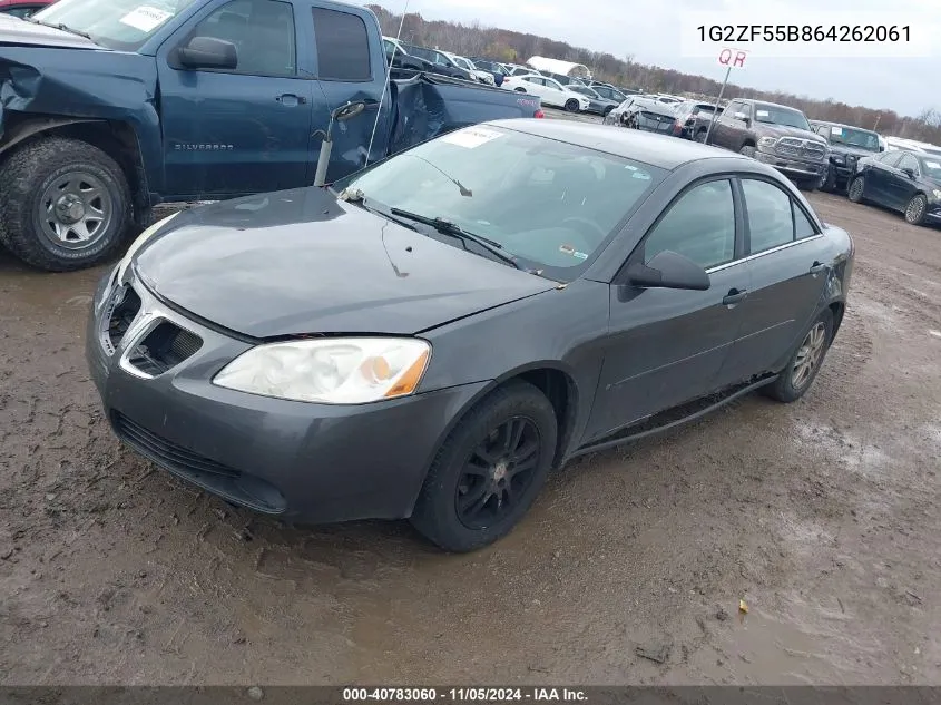 2006 Pontiac G6 VIN: 1G2ZF55B864262061 Lot: 40783060