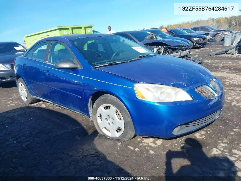 1G2ZF55B764284617 2006 Pontiac G6