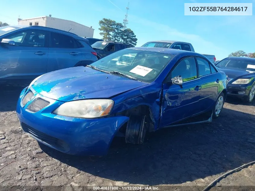 1G2ZF55B764284617 2006 Pontiac G6