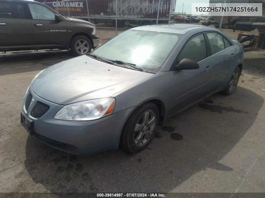 2007 Pontiac G6 Gt VIN: 1G2ZH57N174251664 Lot: 39814997