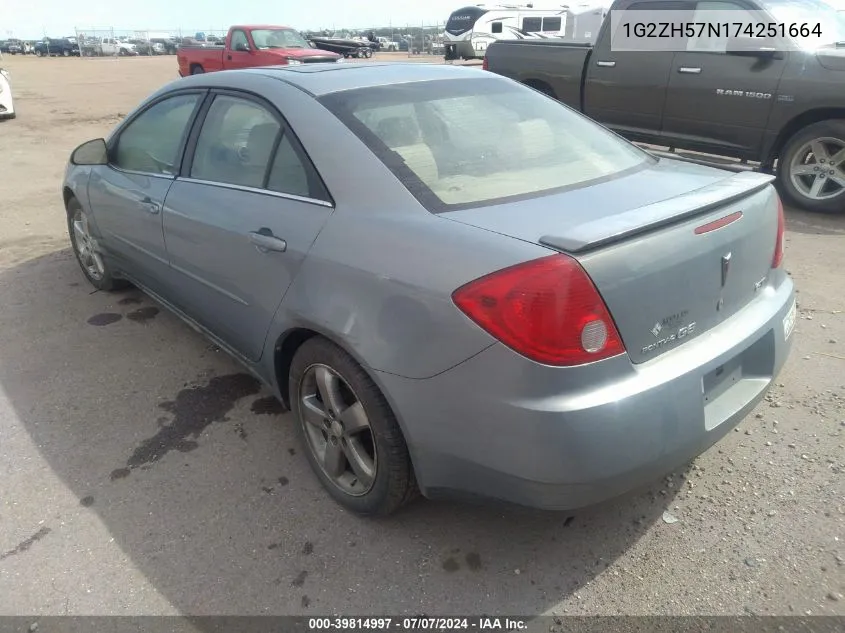 2007 Pontiac G6 Gt VIN: 1G2ZH57N174251664 Lot: 39814997