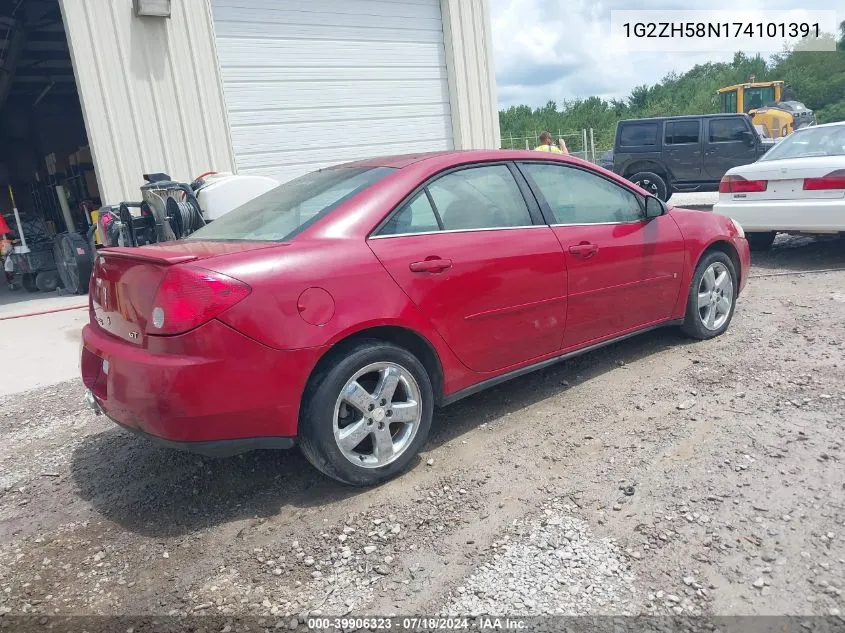 2007 Pontiac G6 Gt VIN: 1G2ZH58N174101391 Lot: 39906323